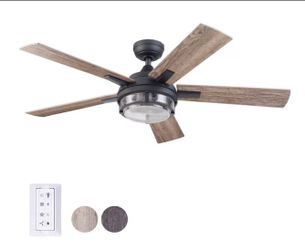 52-IN HB BLK LED CEILING FAN