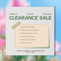 Clearance SALE