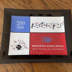 Nostalgic Vintage 200 Club Bergenfield Bowla Bowla Trophy or Trinket Dish (See Description!!)