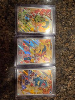 Pokemon First Partner Illustration Collection Series 2 - Chikorita, Cyndaquil and Totodile