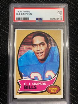 O. J. Simpson 1970 Topps RC #90 PSA 5 EX