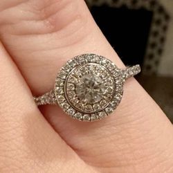 Engagement Ring 14k White/Rose Gold 3/4ct