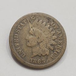 1865 Indian Head Cent Penny ' Antique U.S Coin