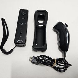 Official Wii Remote Black Nintendo Motion Plus Sleeve Strap Nunchuck 