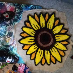 Hand Made Sunflower Rug