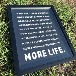 More Life Motivational Framed Wall Art