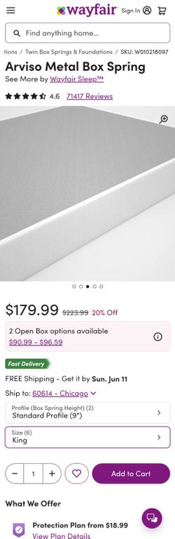 King Metal Box Spring 