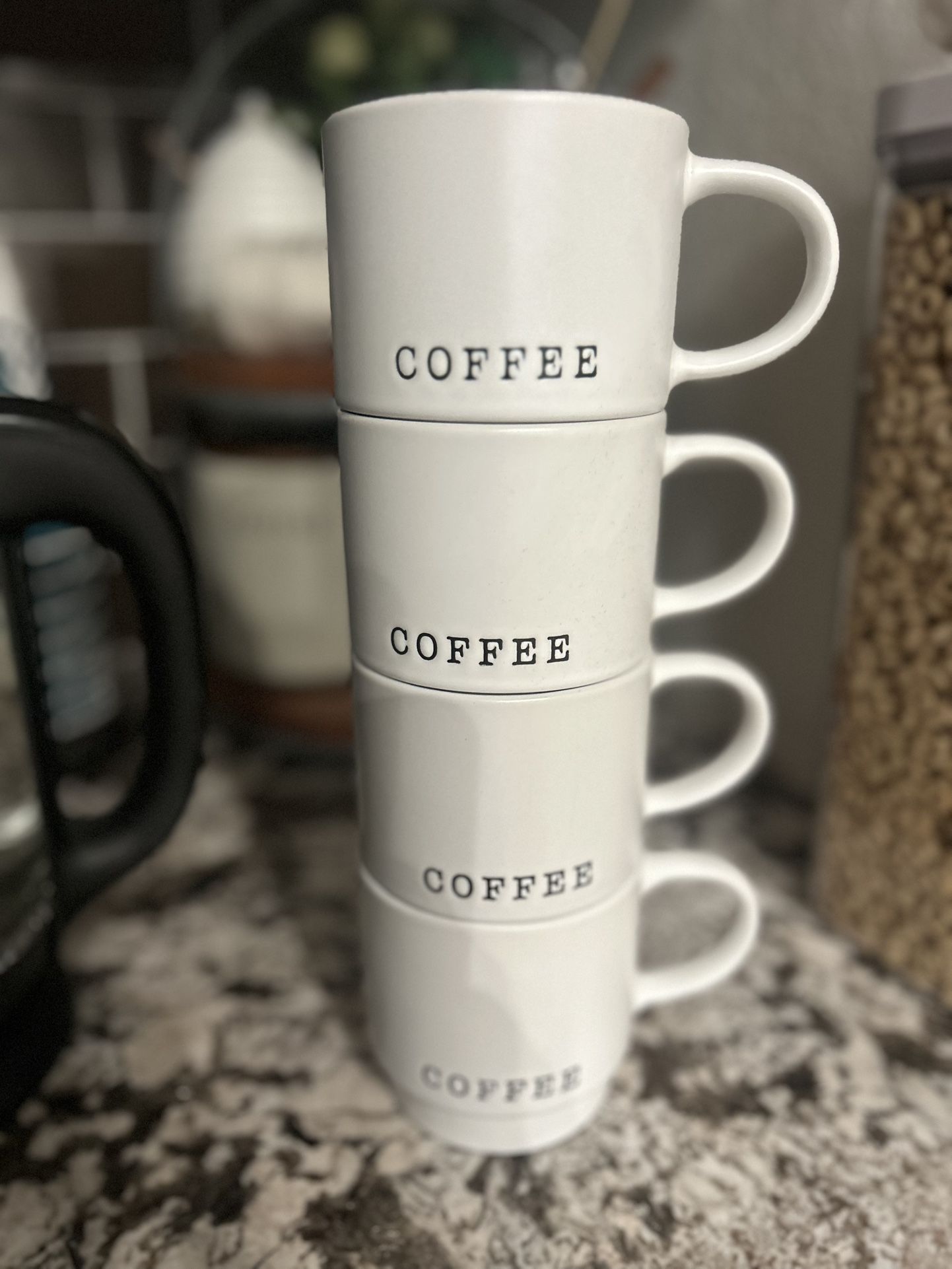 Brand New Stackable Coffee Mugs Set Of 4