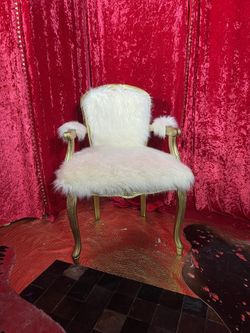 Faux Fur Arm Chair Shabby Chic