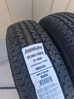 4 new trailer tires 205/75/15....Load E..10 plys...Arisun