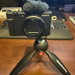 Sony ZV-1 Camera + Manfrotto Tripod Bundle | Like New