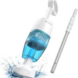 2023 Upgraded) WYBOT Cordless Pool Vacuum with Telescopic Pole, Handheld Rechargeable Pool Cleaner for Deep Cleaning with 60 Mins Runtime, Powerful S