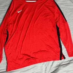 nike stock long sleeve shooter shirt red and black Size XL