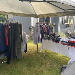 Men’s and Teen Clothes at Yard Sale 