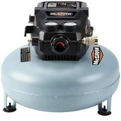 McGraw, 3 Gallon 1/3 HP 110 PSI Oil-Free Pancake Air Compressor

