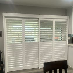 Home Window Shutters- White, Premium Wood, Custom Made Shutter Blinds, Persianas De Madera (951) 573-2560