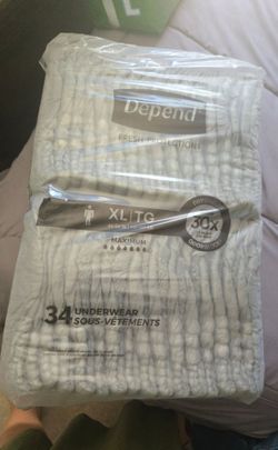 (Diapers) XL Depend Men's Incontinence Underwear, XL, 34 CT