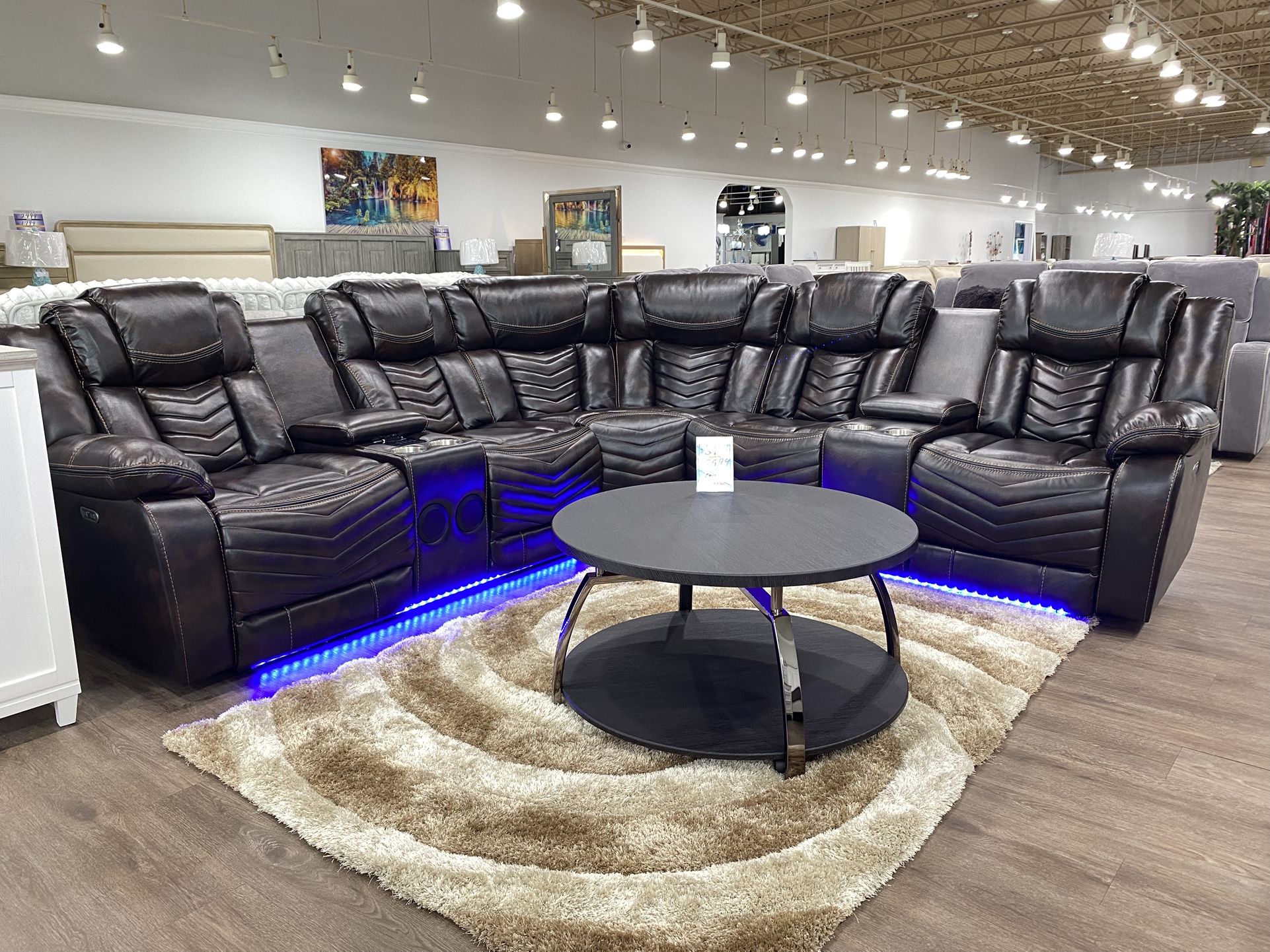 POWER RECLINING SECTIONAL ON SALE WIRELESS CHARGING BLUETOOTH SPEAKERS ON SALE NOW !!!**** OFFER ENDS 11/15!