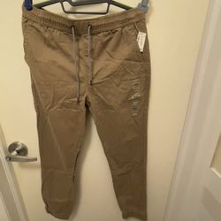 New Aeropostale Mens Jogger Pants Casual Brown Size S 