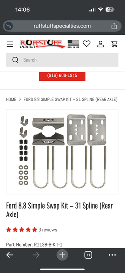 Ford 8.8 Simple Swap Kit