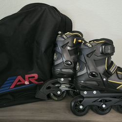 Roller blades (size 7 men) with skates bag