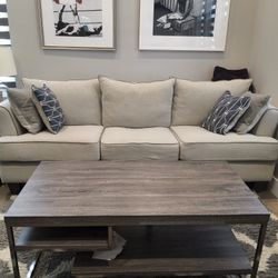 Modern Sofa Plus Wood coffee Table 