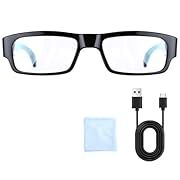Fashion Mini Camera Glasses 1080P HD Wearable Video Glasses with Smart Camera Portable Outdoor Sports Camera Eye Glasses for Biking,Driving,Traveling(