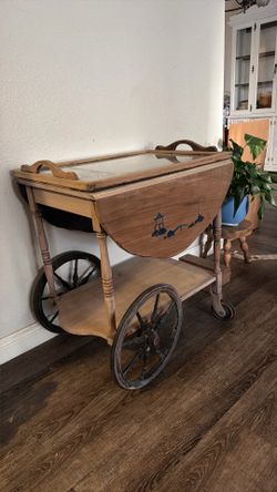 Vintage wine cart