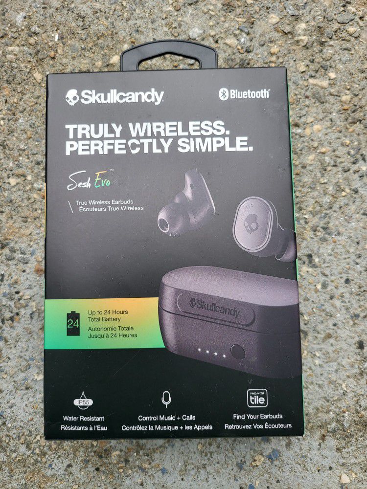 Skullcandy Sesh Evo True Wireless Earbuds - Bluetooth in-Ear Headphones with Charging Plug (True Black)

