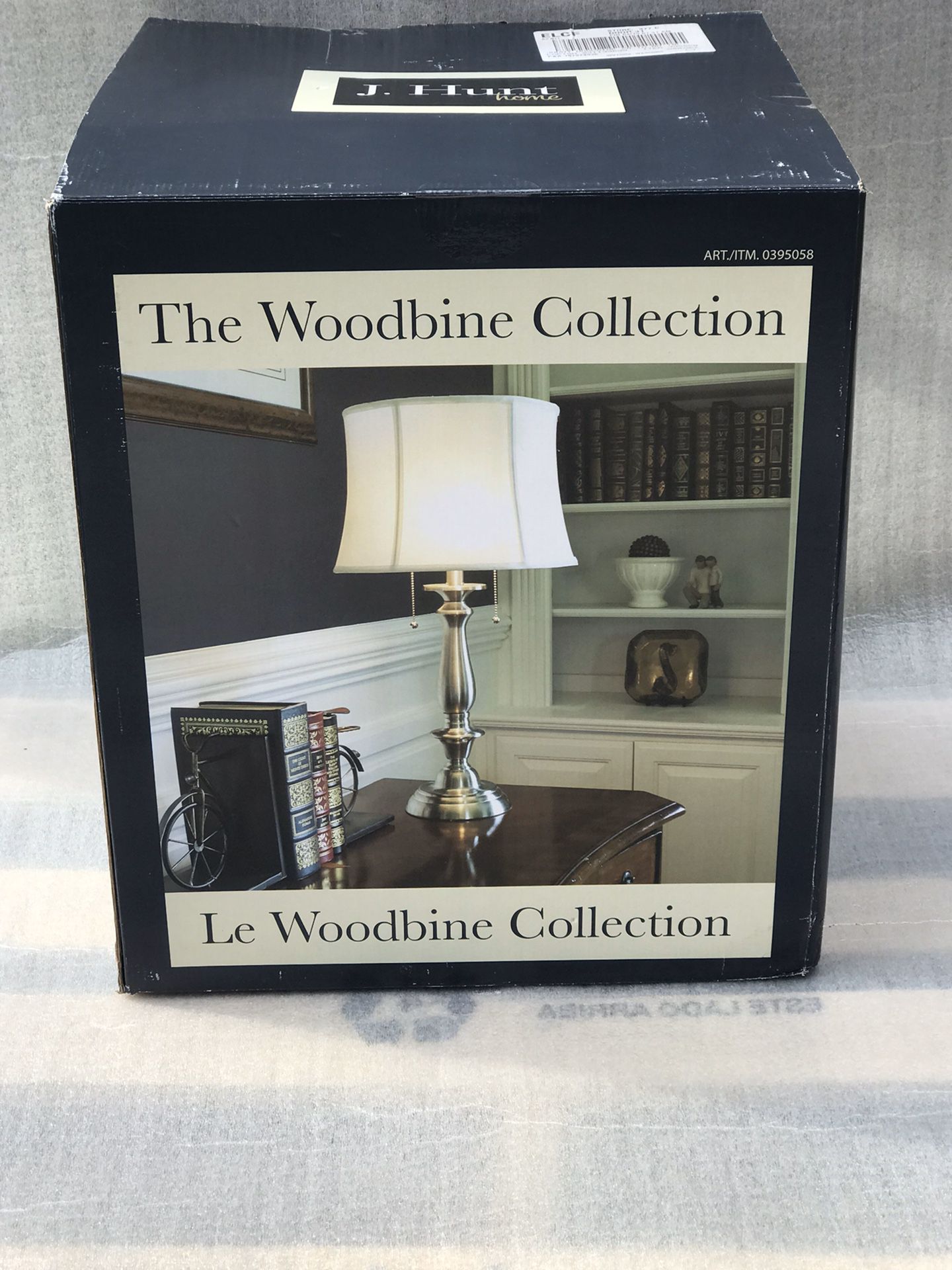 BRAND NEW ALLEN & ROTH WOODBINE 28-in BRUSHED NICKEL TABLE LAMP WITH FABRIC SHADE