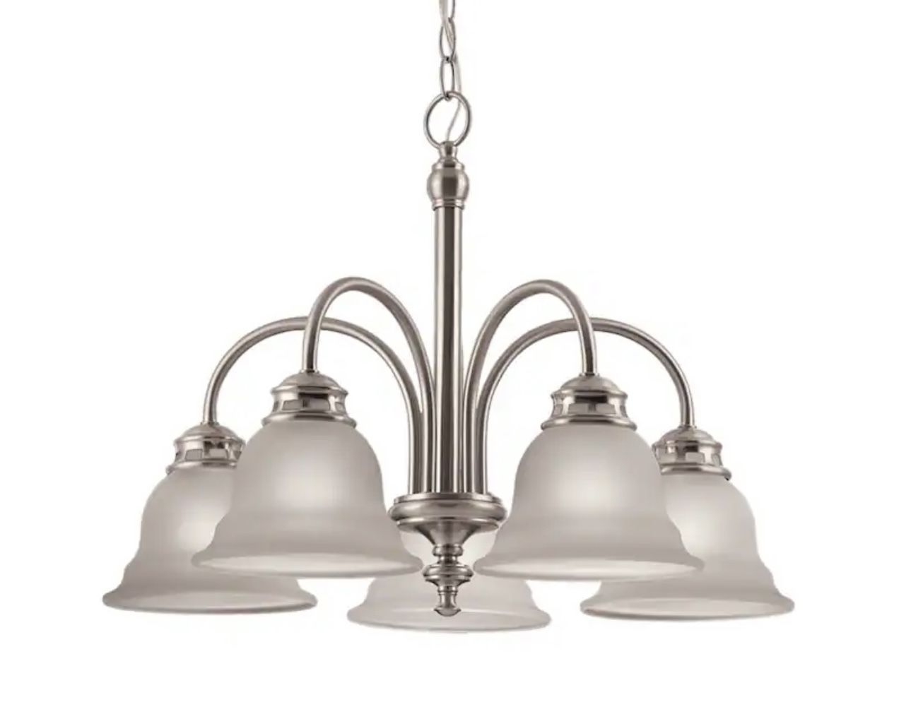 Fallsbrook 5 -Light Chandelier Brushed Nickel Traditional For Use in Bedrooms, Dining Rooms,