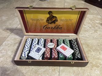 Custom Porker Chip Box W/chips 