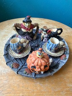 Vintage Miniature Halloween tea set