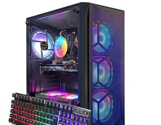 Gaming PC With Speaker Mouse And Keyboard