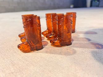 Brown Cowboy Boot Mini Plastic Party Cups