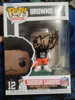 Shedeur Sanders Autograph Signed Funko Pop Cleveland Browns 