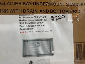 32in Single Bowl Kitchen Sink with Accessories