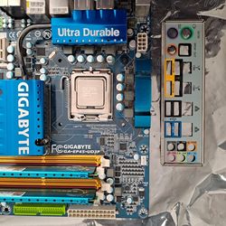 Gigabyte GA-EP45-UD3P Motherboard Q6600 CPU 4GB 8500
