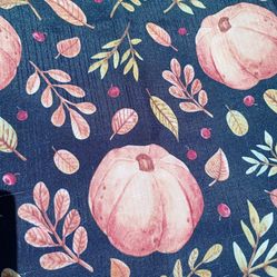 Tablecloth pumpkin and leaves