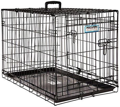 30” Wire Dog Crate Double Door W/ Tray