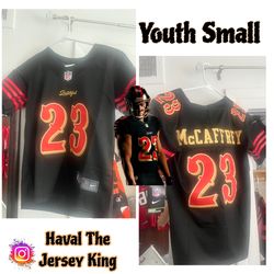 Stitched Youth San Francisco 49ers Christian McCaffrey Black 2025 Rivalries Game