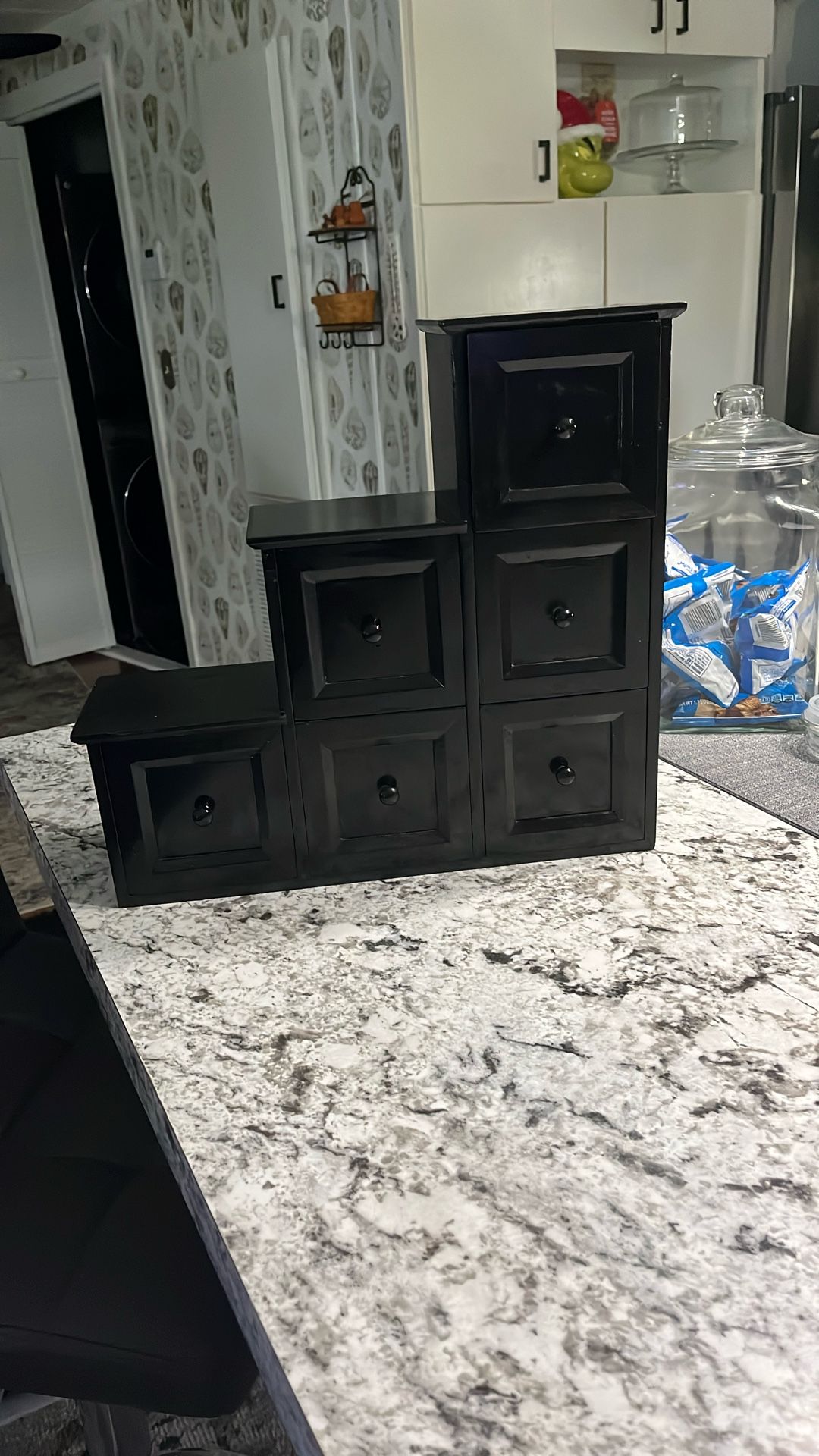Black Wooden Storage Container