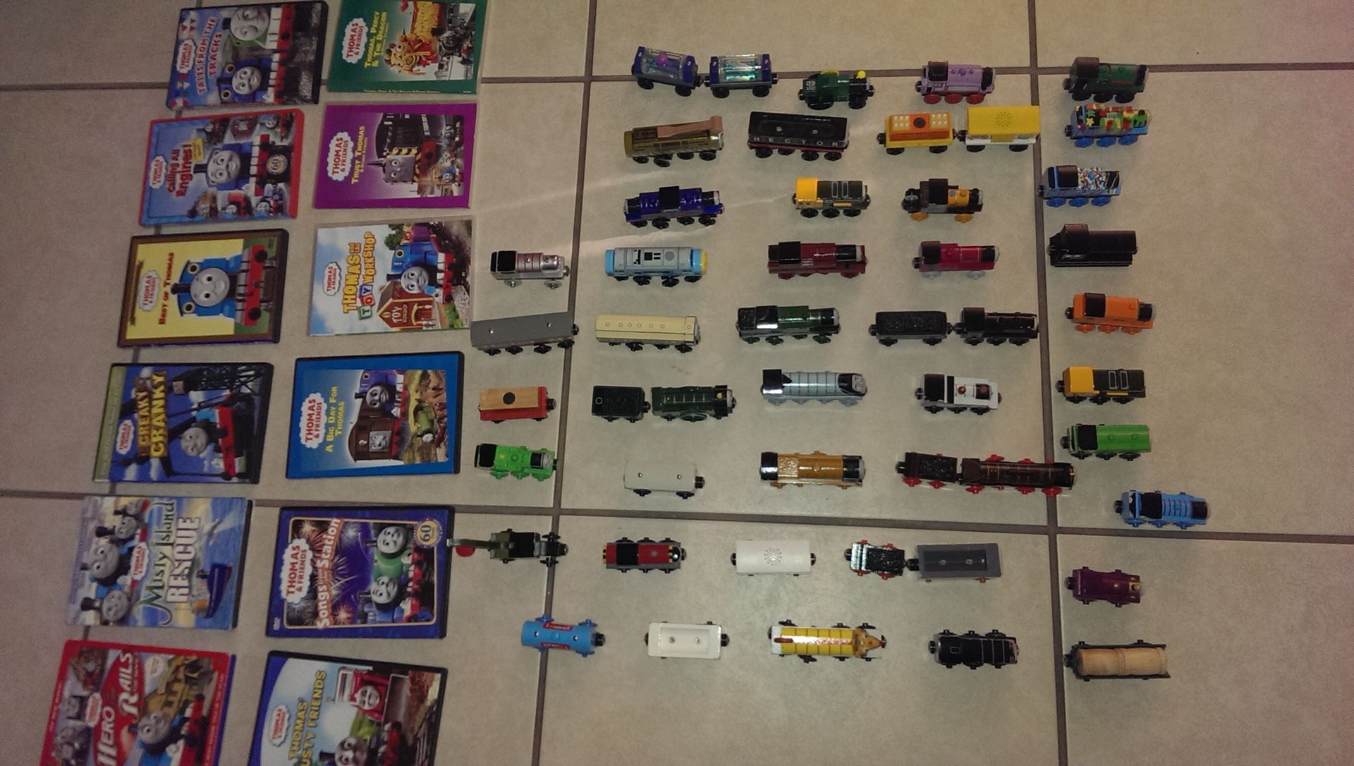 42 Thomas the trains and 12 DVDs