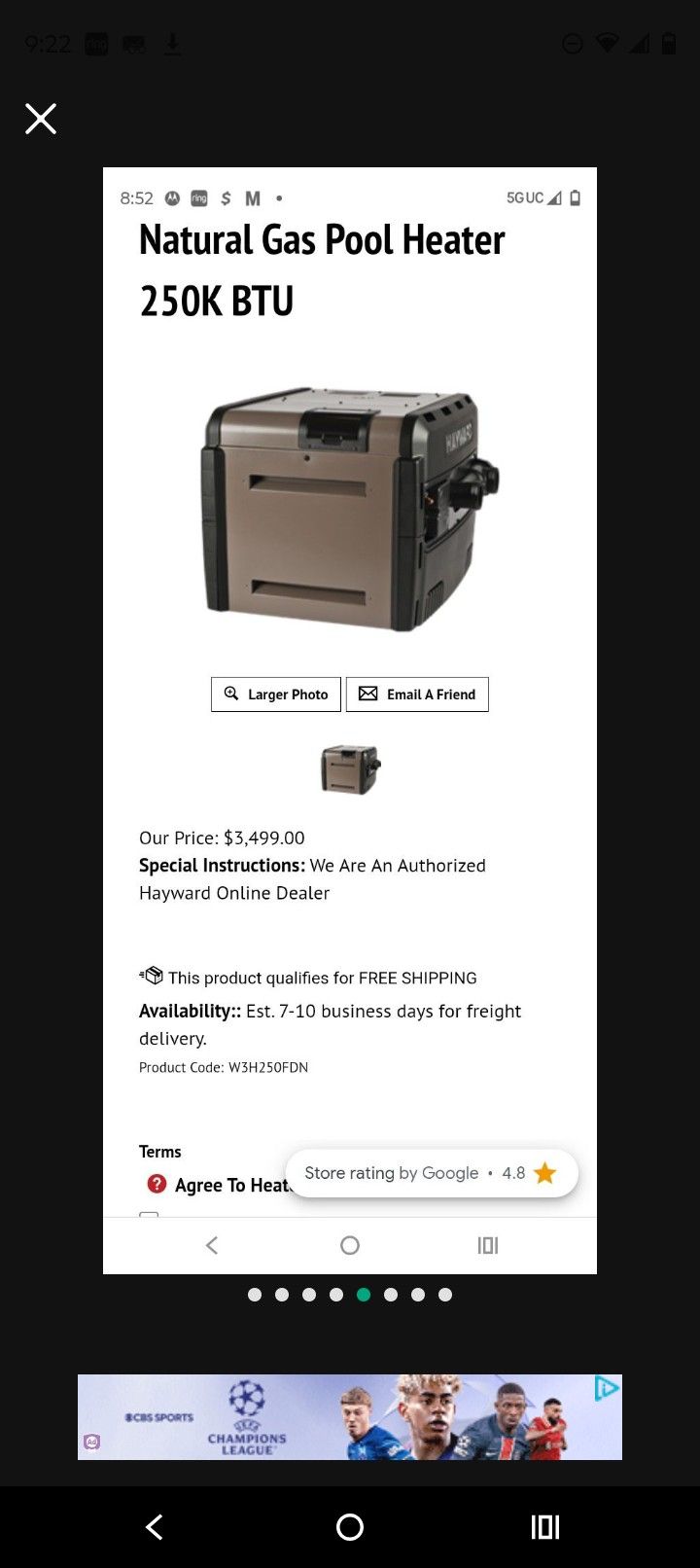 Hayward Pool And Spa Heater