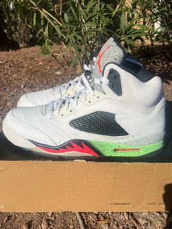 Jordan 5 green poison size 12 men $75