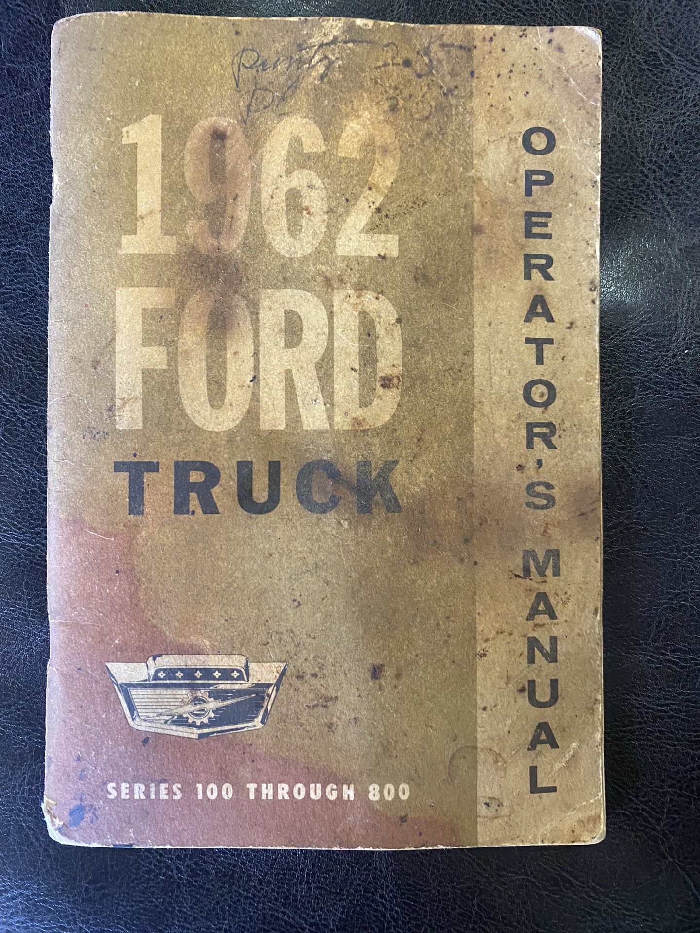 1962 Ford Truck Operators Manual Series 100-800