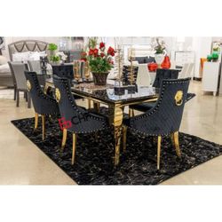 Luxury 7 Pc Dining Table Set 
