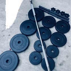 Dumbbells Weight And Straight Bar