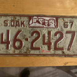1967 South Dakota License Plate
