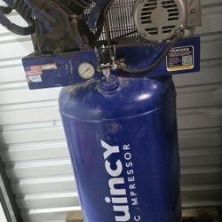 Quincy QT-54 Splash Lubricated Reciprocating Air Compressor, 5 HP, 230 Volts, 1 Phase, 60-Gallon Vertical, Model# 2V41C60VC